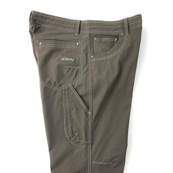 Kuhl Mens 36x30 Nylon Stretch Performance Pants Hiking Outdoor Workwear Brown - Picture 2 of 10